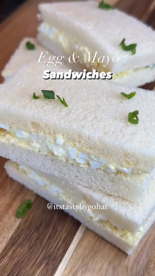 ✨Egg & Mayo Sandwiches✨AIR FRYER METHOD✨Party Size✨
Ramadan Special 🌙
Like, Share & Save to try later 🙌

Follow @itstastybygohar 

This recipe would give you around 40-50 sandwiches 

Ingredients: 
- Eggs 12
- Bread @oroweatbread 
- Mayo 5 tbsp @mccormickspice 
- Butter 2 tbsp @icantbelieveitsnotbutter 
- Salt to taste 
- Sugar 1 tbsp
- Black pepper 2 tsp 
- Green onions as required 
Note: you can adjust the spices according to your liking.

Method: 
I used air fryer method for the eggs. You can also boil them :) 
Place eggs in a preheated air fryer. Set to 280F for 15 mins.
Next move the eggs in an ice cold water, and leave it for 2-3 mins then peel and mash. Add all the ingredients mix well. 
Spread the prepared mixture on the bread slice, cover with second piece of bread. Cut and enjoy ❤️

#itstastybygohar #eggsandwich #sandwich #coldsandwich #ramadan