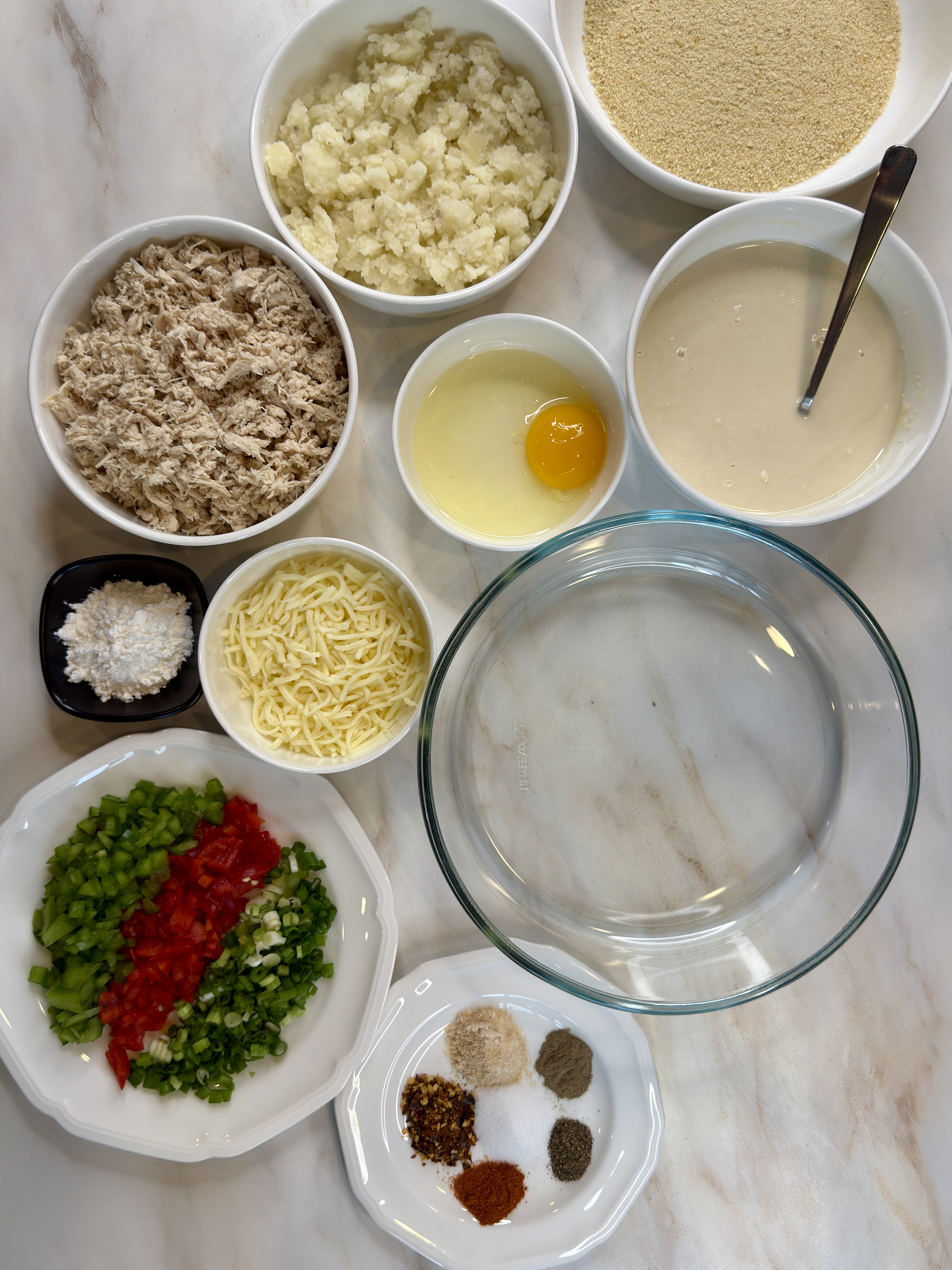 Ingredients for chicken donuts