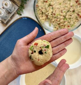 How to shape chicken donut