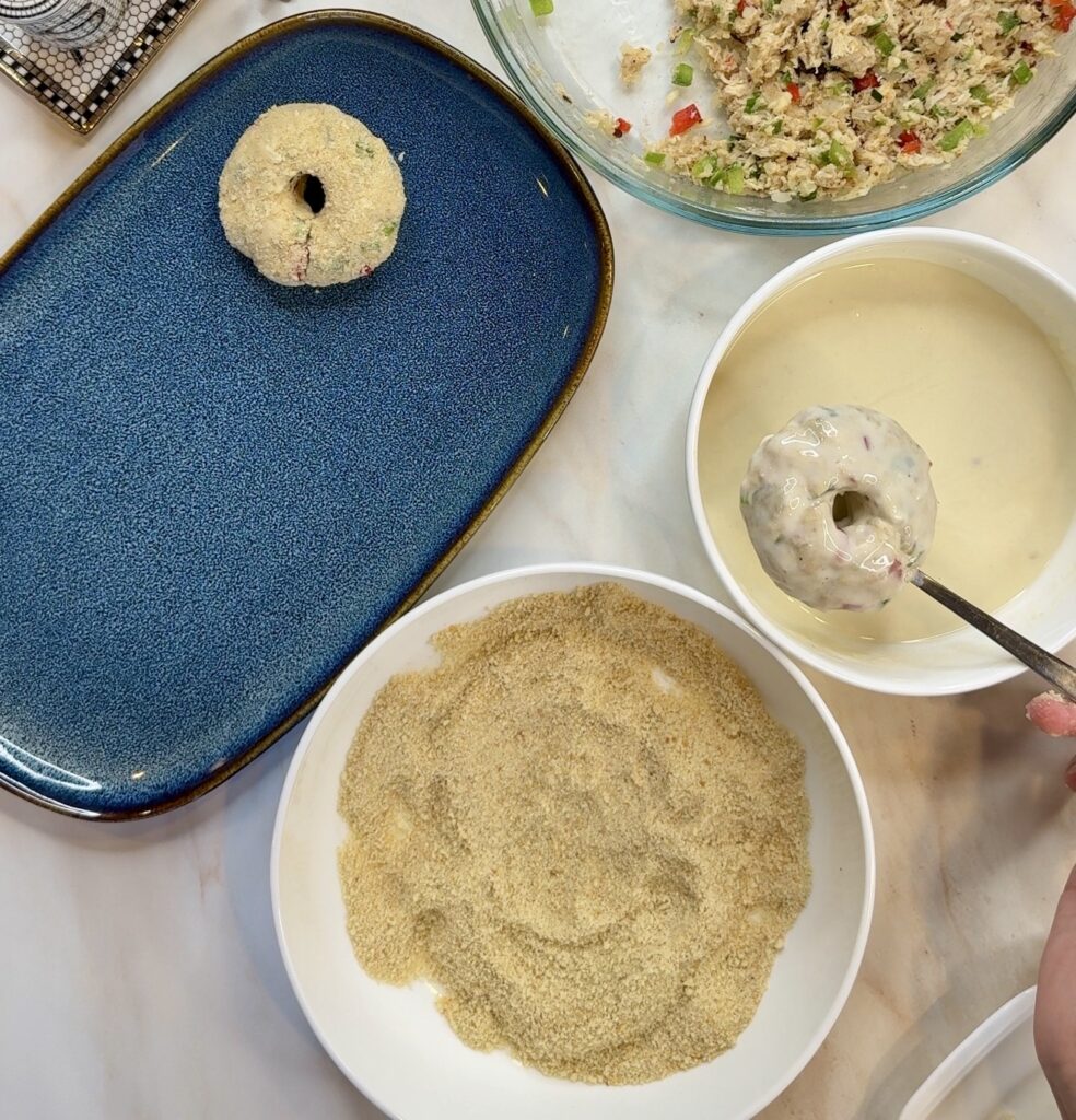 cheesy potato chicken doughnuts recipe